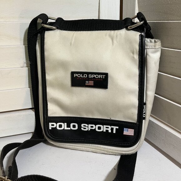 Polo by Ralph Lauren White and Black Crossbody Bag - Picture 1 of 4